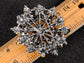 Shine Flower Snowflake Floral Wreath Wedding Brooch Pin