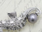 Grey Pearl Beaded Ocean Seahorse Pin Brooch