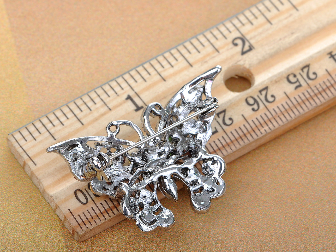 Rainbow Multi Colored Butterfly Insect Bug Wings Brooch Pin