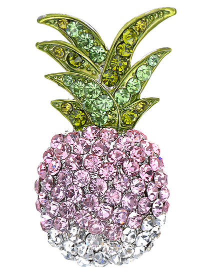 Ombre Tropical Pineapple Hawaiian Island Fruit Brooch Pin