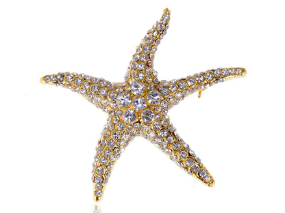 Colored Sea Starfish Brooch Pin