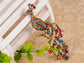 Aurora Borealis Perched Peacock Tree Branch Bird Animal Brooch Pin