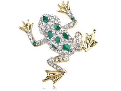 Adorable Frog Animal Jewelry Clothes Pin Brooch For Women
