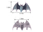 Silver Halloween Ombre Pink Vampire Bat Wing Animal Brooch Pin