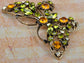 Peridot Long Winged Butterfly Bug Pin Brooch