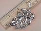 Antique Shine Flower Leaf Bouquet Feather Brooch Pin