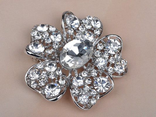 Shadow Flower Design Pin Brooch