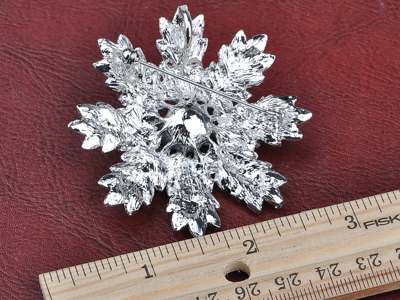 Stunning Pearl Christmas Snowflake Pin Brooch