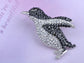 Black Colored Penguin Bird Brooch Pin