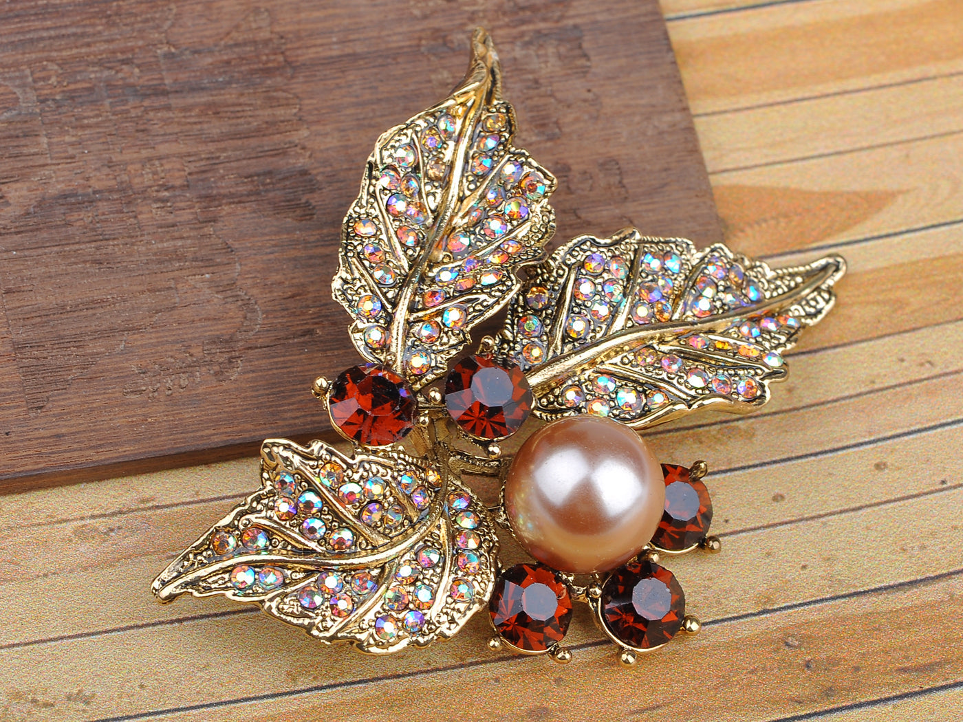 Colorful Pearl Festive Berry Design Pin Brooch