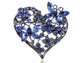 Floral Insect Butterfly Love Flower Heart Brooch Pin
