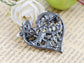 Floral Insect Butterfly Love Flower Heart Brooch Pin