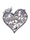 Floral Insect Butterfly Love Flower Heart Brooch Pin