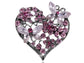 Floral Insect Butterfly Love Flower Heart Brooch Pin