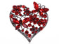 Floral Insect Butterfly Love Flower Heart Brooch Pin