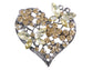 Floral Insect Butterfly Love Flower Heart Brooch Pin