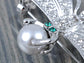 Elements Petite Dragonfly Pearl Pin Brooch