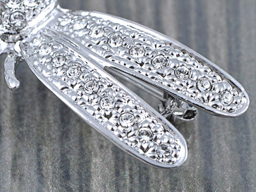 Elements Petite Dragonfly Pearl Pin Brooch