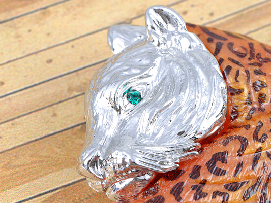 Elements Orange Wild Bobcat School Mascot Pin Brooch