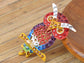 Elements Colorful Rainbow Pride Perched Staring Owl Pin Brooch
