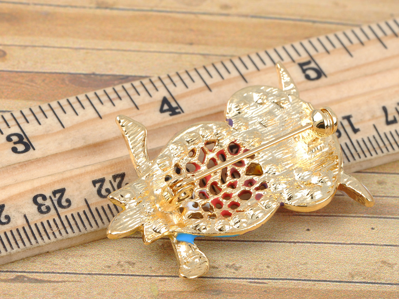 Elements Colorful Rainbow Pride Perched Staring Owl Pin Brooch