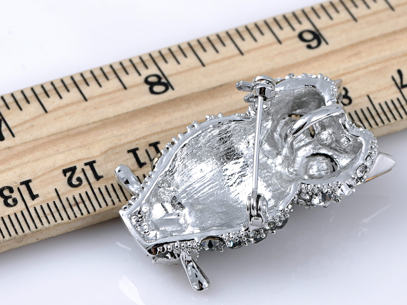 Elements Gun Evil Staring Owl Bird Pin Brooch