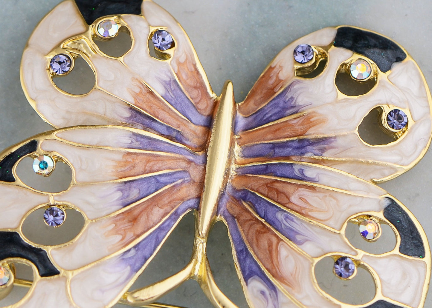 Elements Opalescent Swirl Colors Vibrant Butterfly Pin Brooch