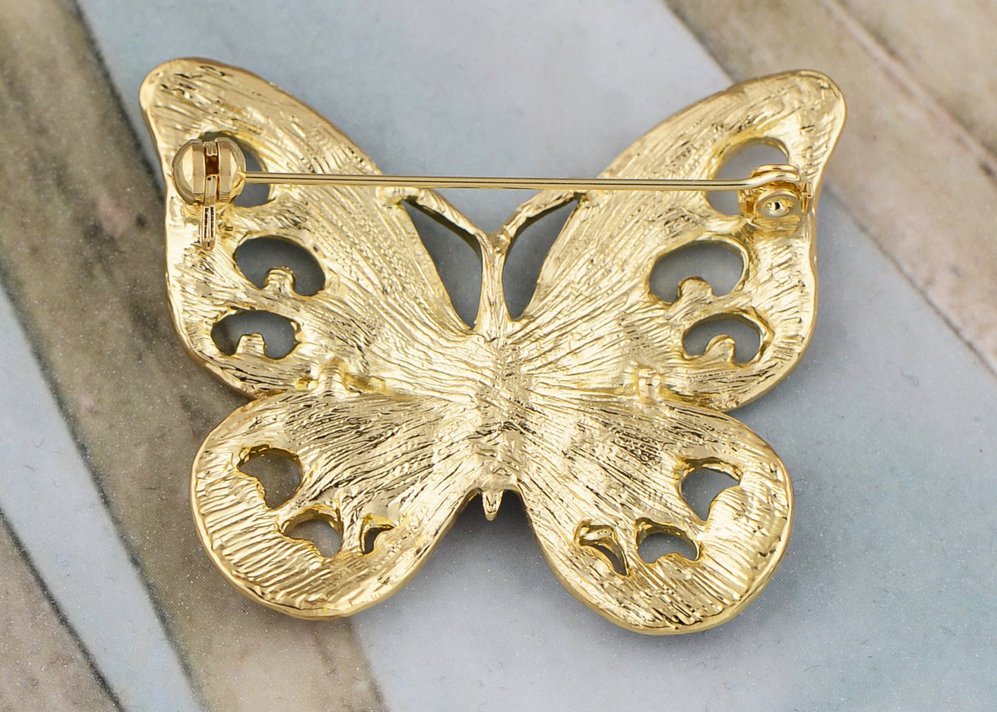 Elements Opalescent Swirl Colors Vibrant Butterfly Pin Brooch