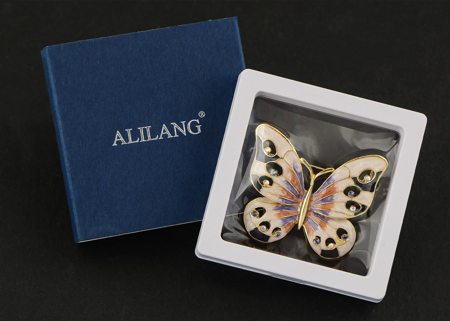 Elements Opalescent Swirl Colors Vibrant Butterfly Pin Brooch