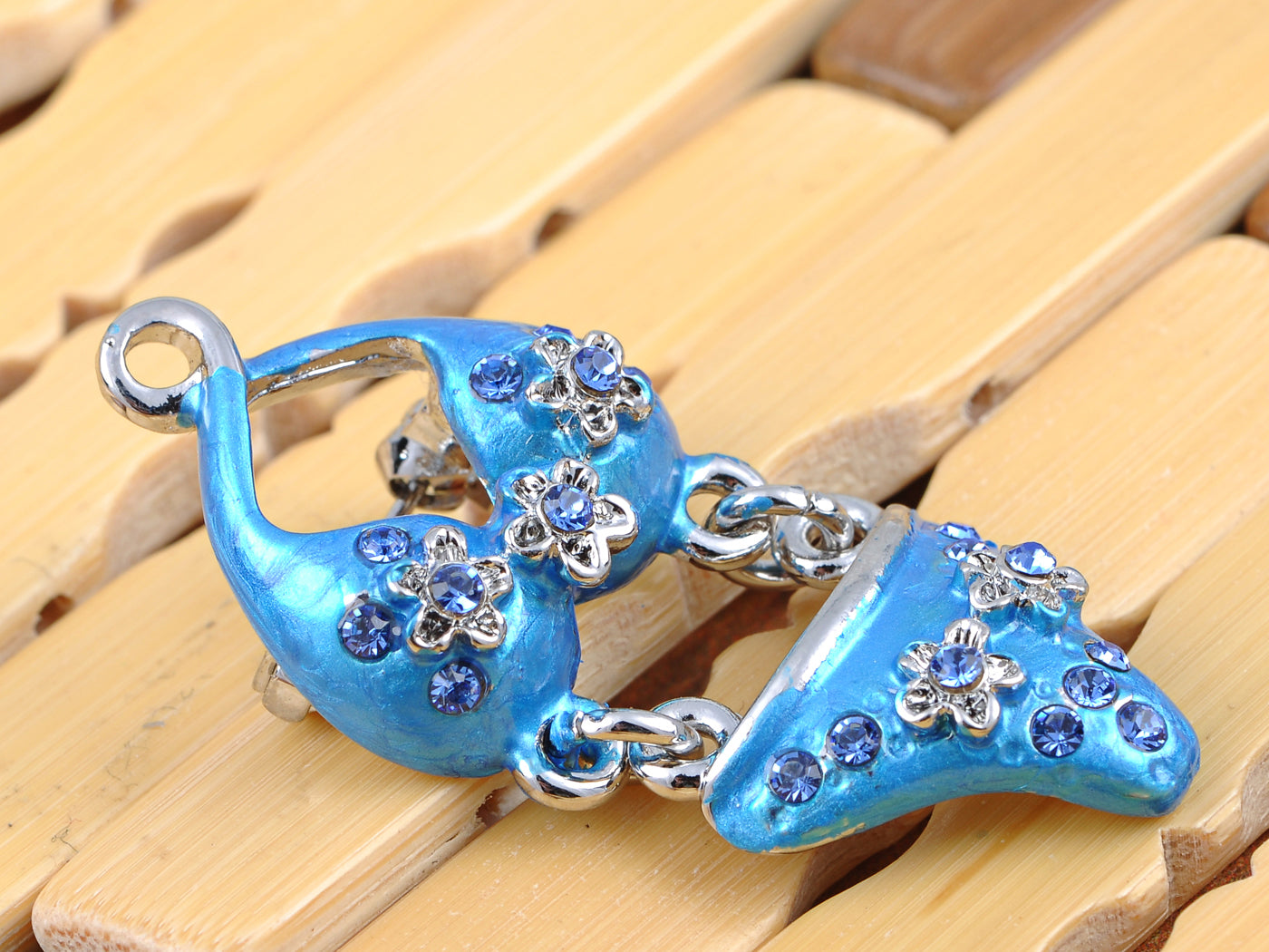 Elements Itsy Bitsy Blue Flower Bikini Summertime Pin Brooch