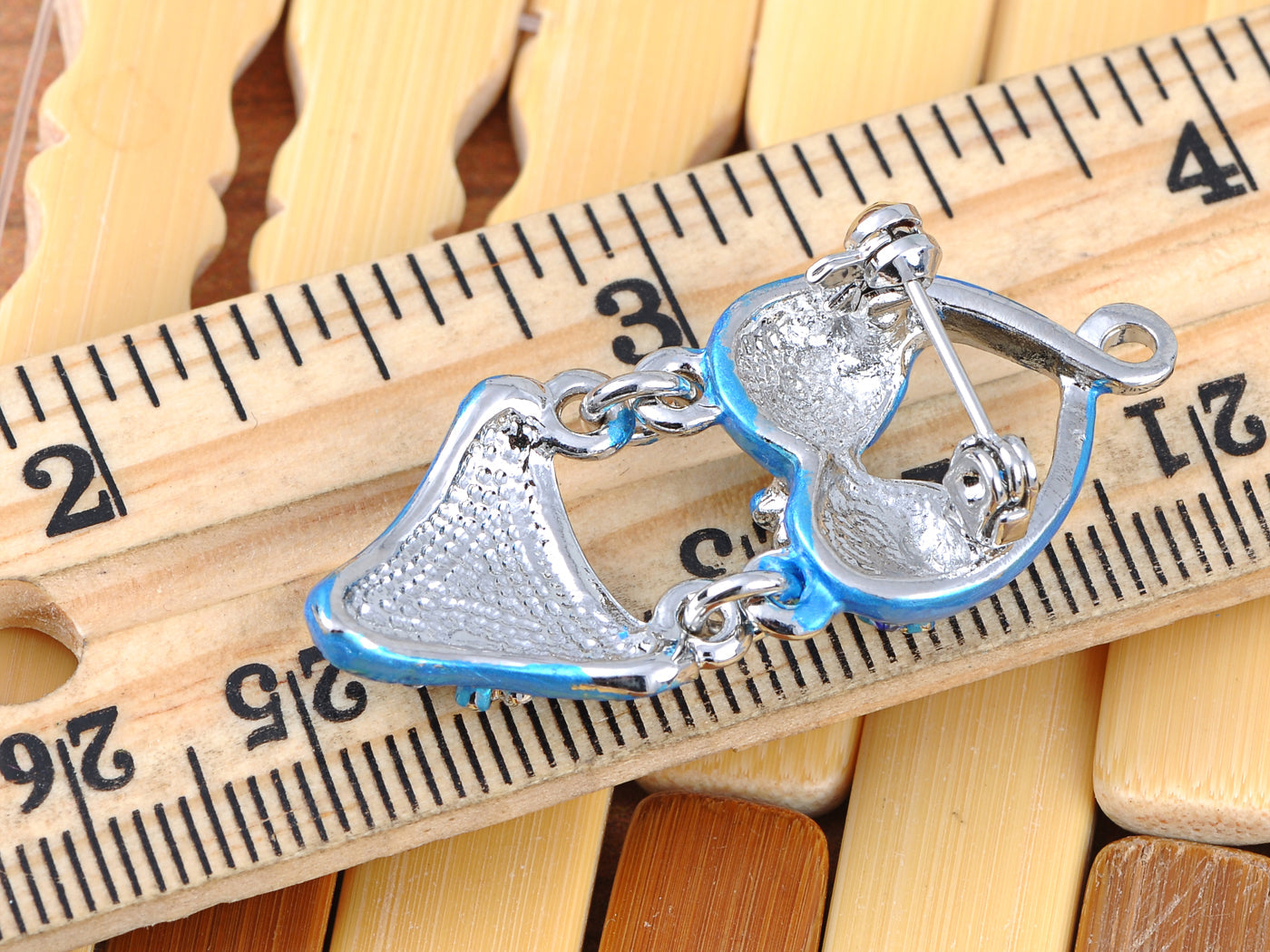 Elements Itsy Bitsy Blue Flower Bikini Summertime Pin Brooch