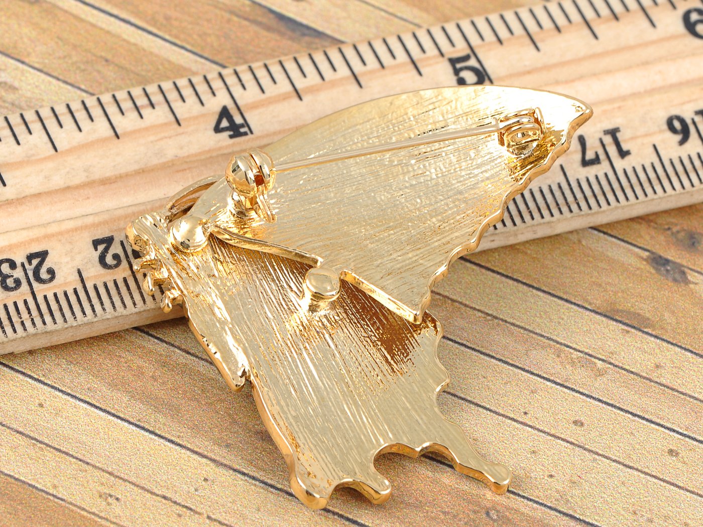 Multicolored Spotted Colorful Monarch Butterfly Wings Brooch Pin