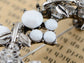 Elements Gun Grey White Bead Heart Wreath Pin Brooch
