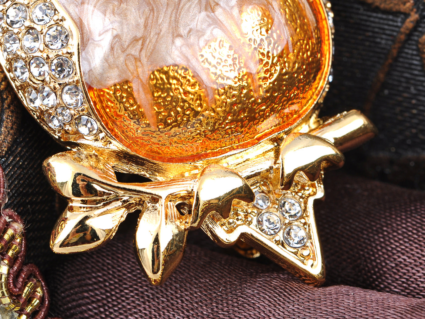 Elements Pearlescent Fat Chubby Grandpa Owl Bird Pin Brooch