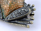 Elements Antique Bumpy Skin Brown Frog Pin Brooch