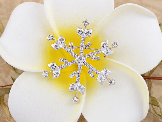 Shine Winter Snowflake Brooch Pin