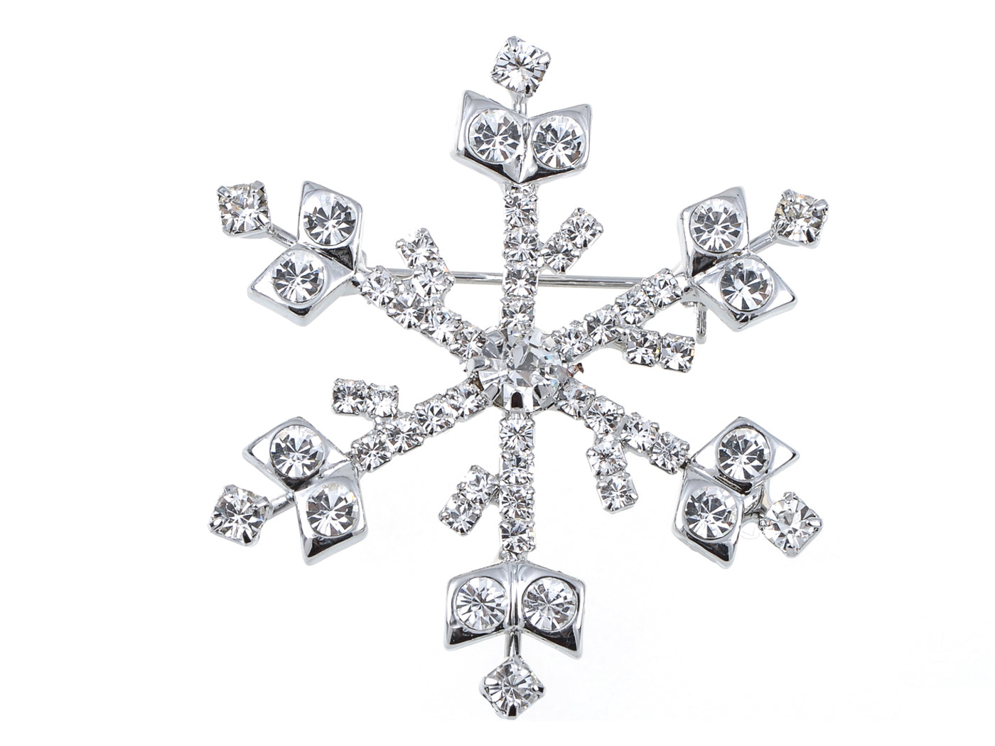 Shine Winter Snowflake Brooch Pin