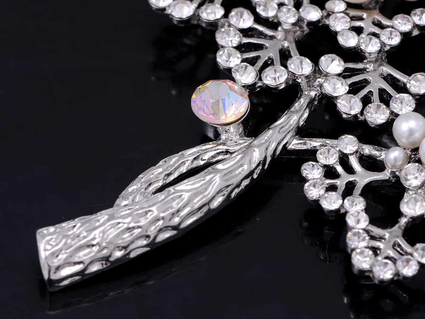 Pearl Two Dandelion Flowers Pin Brooch