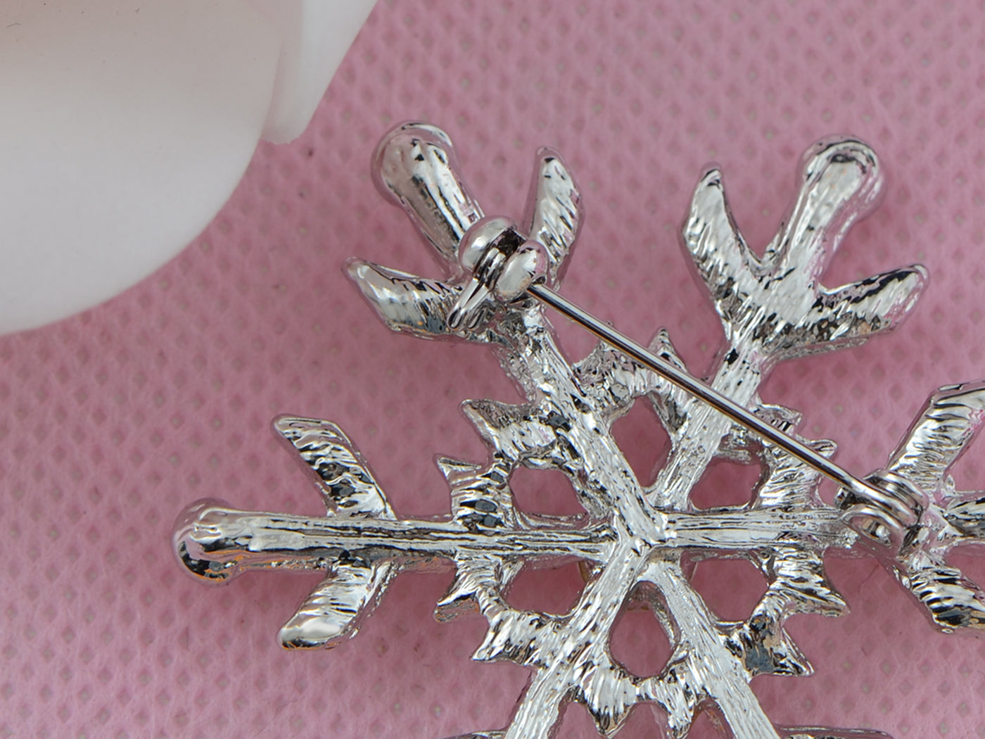 Studded Snowflake Casual Novelty Holiday Pin Brooch