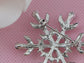 Zircon Copper Plated Winter Snowflake Brooch Shawl Bridesmaid Holiday Christmas Pin