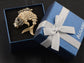 Light Topaz Colored Ocean Sea Fish Brooch Pin
