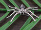 Alilang Silvery Tone Clear Crystal Colored Rhinestones Black Creepy Spider Bug Brooch Pin, Black & Silver