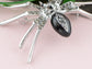 Alilang Silvery Tone Clear Crystal Colored Rhinestones Black Creepy Spider Bug Brooch Pin, Black & Silver
