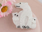 Polar Bear Brooch Clear Crystals Pin Brooch