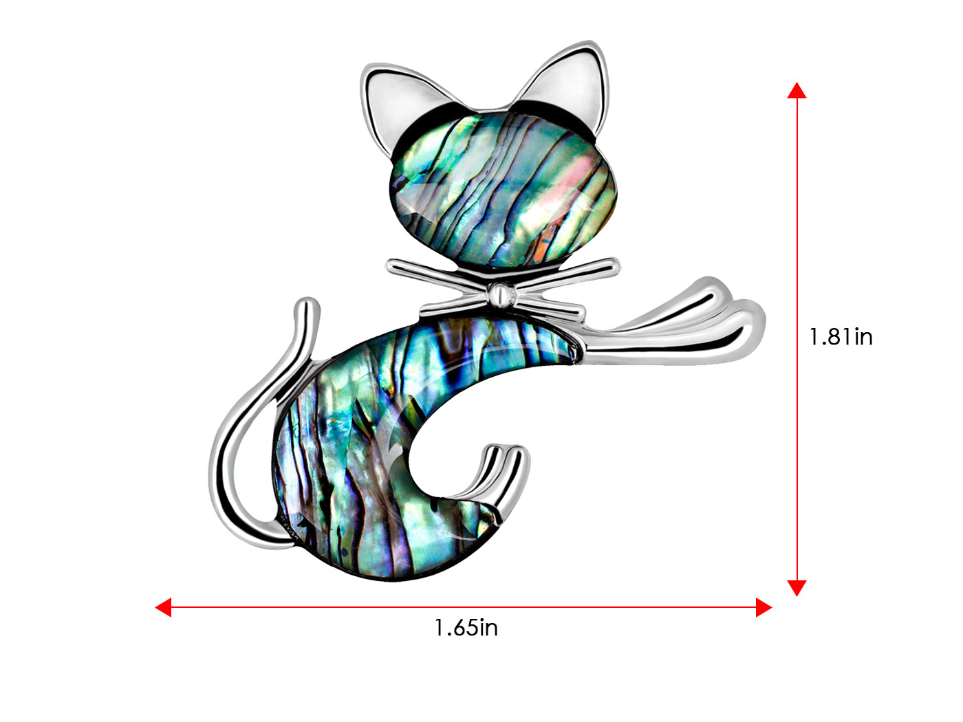 Emerald Green Halloween Black Panther Kitty Cat Kitten Brooch Pin