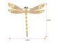 Light Topaz Dragonfly Insect Brooch Pin