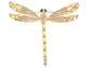 Light Topaz Dragonfly Insect Brooch Pin