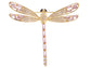 Light Topaz Dragonfly Insect Brooch Pin