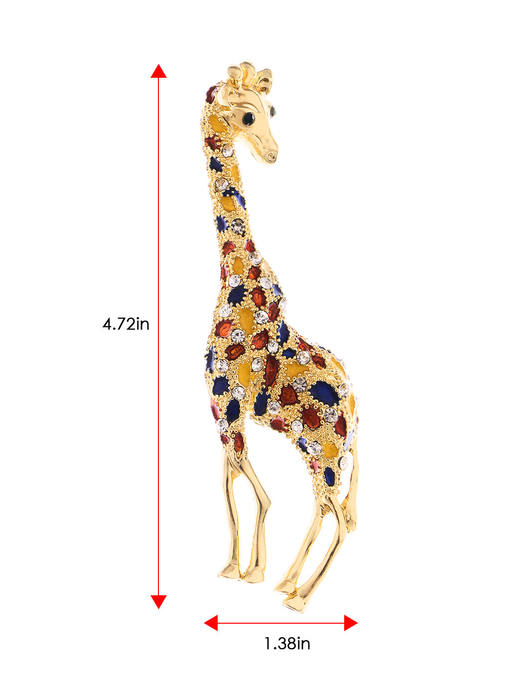 Colored Brown Giraffe Spotted Brooch Pin