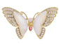 Antique Pink Pearlescent Bug Eyed Butterfly Brooch Pin